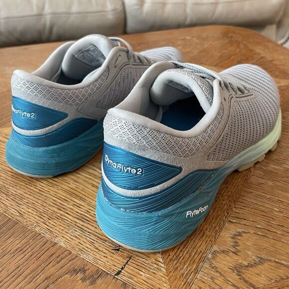 Asics Dyna Flyte 2 Gray Blue Running Shoes Womens 6.5 Athletic Sneaker - T7D5N - Picture 10 of 13
